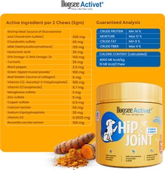 Dogsee Activet+ Hip & Joint Chicken Flavor Supplement Chews for Dogs, 90 count slide 2 of 9