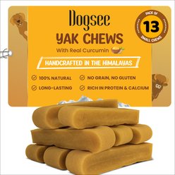 Dogsee Himalayan Yak Cheese with Turmeric Small Natural Dog Chews, 13 count