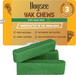 Dogsee Himalayan Yak Cheese X-Large Mint Flavor Natural Dog Chews, 3 count