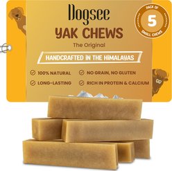 Dogsee Original Himalayan Yak Cheese Dog Chew Treats, Small, 5 count