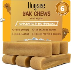 Dogsee Original Himalayan Yak Cheese Medium Natural Dog Chews, 6 count