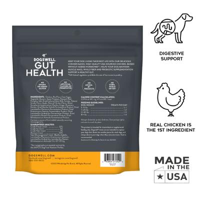 Show full view: Dogswell Gut Health Slices Chicken Functional Soft & Chewy Dog Treats, 8-oz bag slide 3 of 9