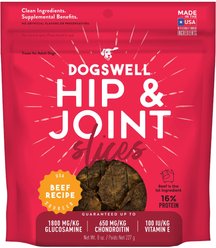 Dogswell Hip & Joint Slices Functional Beef Soft & Chewy Dog Treats, 8-oz bag
