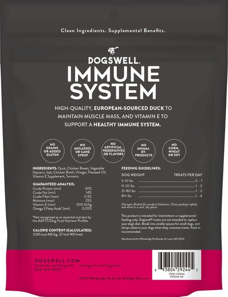 Dogswell Immune System Jerky Duck Recipe Grain-Free Dog Treats
