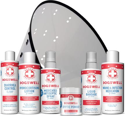 Show full view: Dogswell Remedy+Recovery Rigid E-Collar for Dogs & Cats, Color Varies, Medium slide 8 of 9