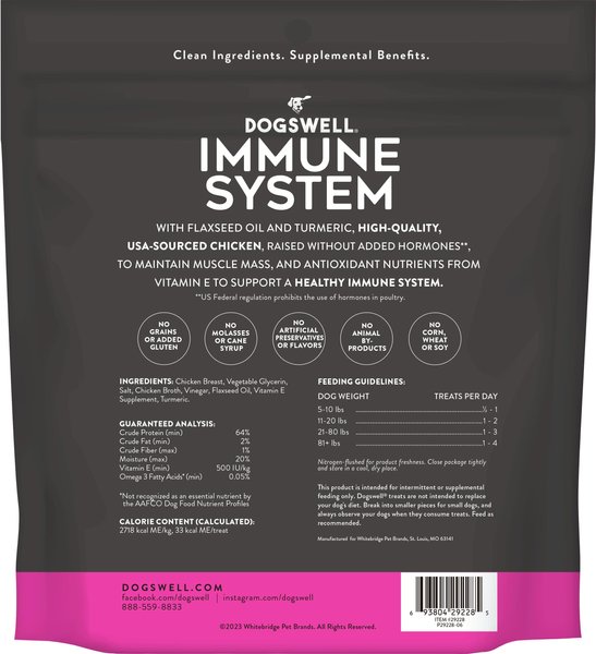 Show full view: Dogswell Tenders Immune System Chicken Recipe Grain-Free Dog Treats, 15-oz bag slide 3 of 9