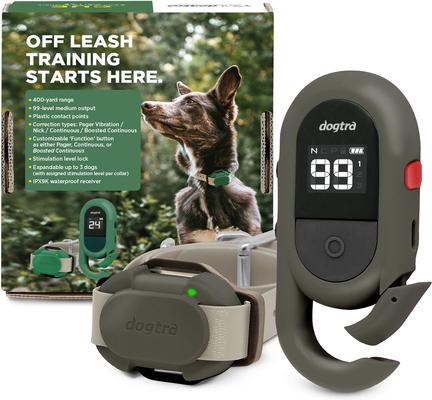 Show full view: Dogtra CUE Gen 2 Waterproof Vibration Customizable Remote Dog Training Collar, Grey slide 8 of 10