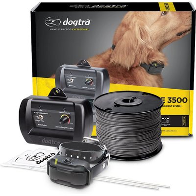 Dogtra Dogtra E-FENCE 3500 Containment System in-Ground Wired Fence with Rechargeable Wireless Collar, Black