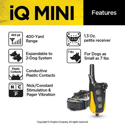 Show full view: Dogtra iQ MINI Add On Collar Remote Training Dog e-Collar, Golden Yellow slide 5 of 8