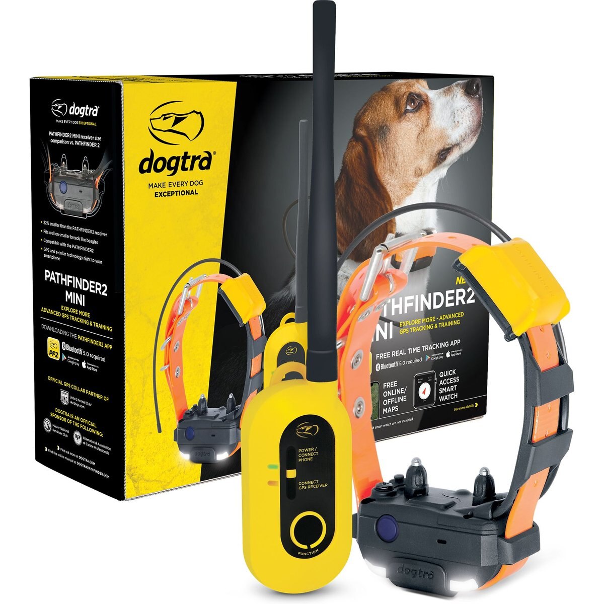 Dogtra Pathfinder 2 Mini GPS Dog Tracking Remote Training Collar System, Orange