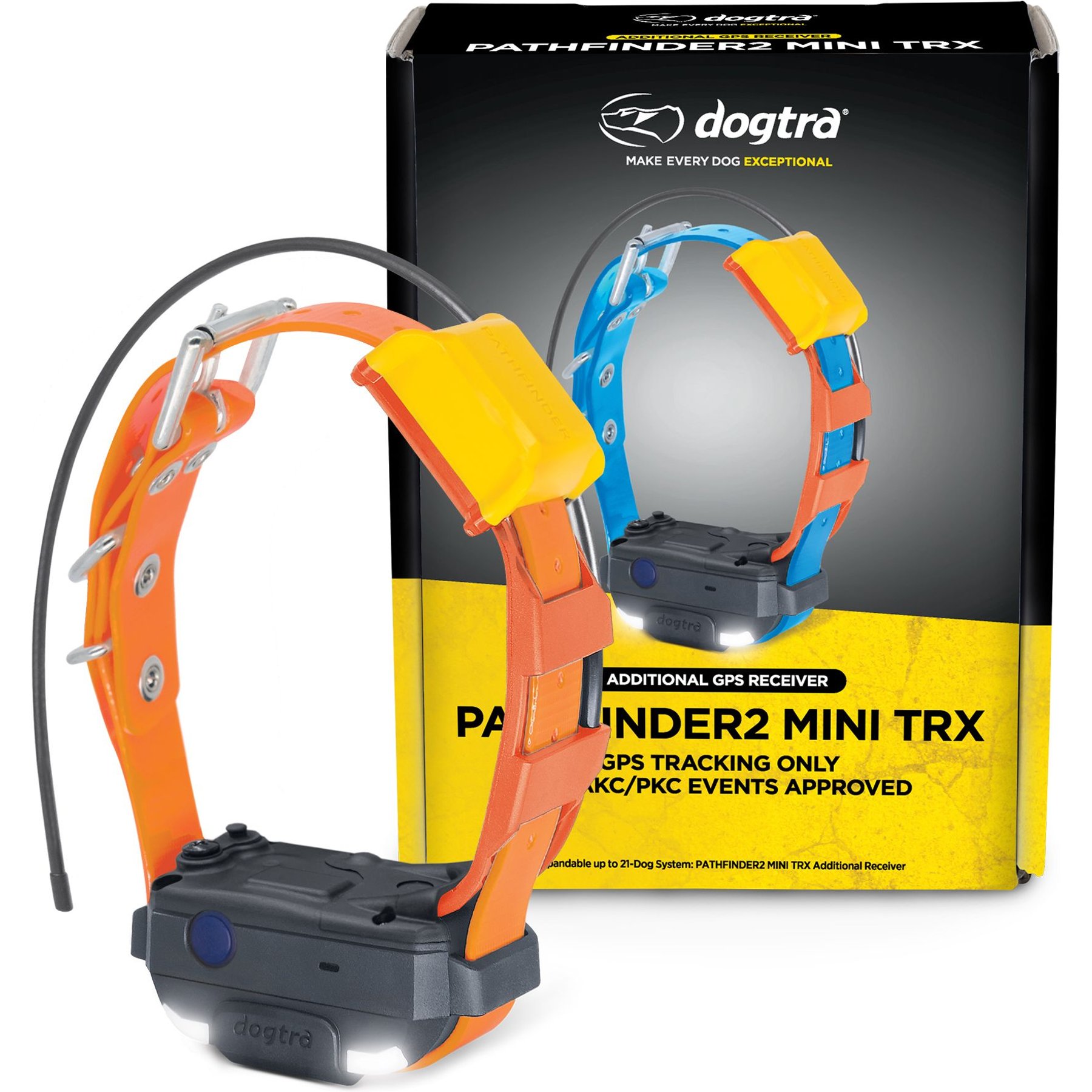 Dogtra Pathfinder 2 Mini TRX Dog GPS Tracking Receiver Collar, Orange