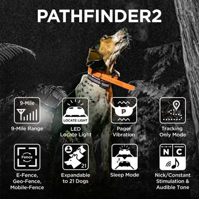 Show full view: Dogtra Pathfinder 2 Remote Dog Training & GPS Additional Receiver Collar, Black slide 4 of 11