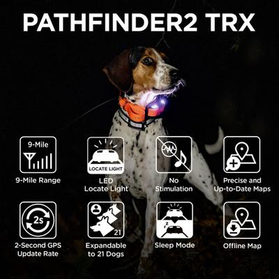 Show full view: Dogtra Pathfinder 2 TRX Dog Tracking Only Additional Receiver Collar, Orange slide 7 of 11