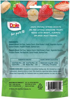 Show full view: Dole Assorted Banana + Strawberry Crunchy Dog Treats, 7-oz bag slide 3 of 8