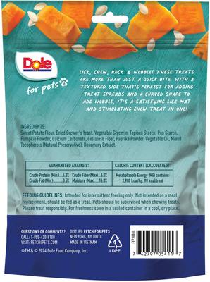 Show full view: Dole Molded Pumpkin Flavored Soft & Chewy Dog Treats, 8-oz bag slide 3 of 7