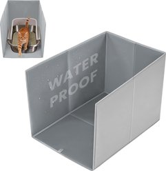 DOMIPET Foldable Splash Guard Removable Mat Tall High Side Out Floor Easy Clean Cat Litter Box Enclosure, Gray, X-Large