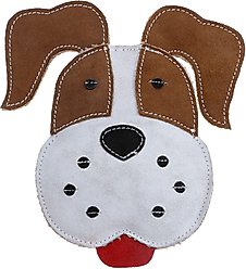 DOOG Country Tails Brown/White Face Dog Chew Toy, White/Brown