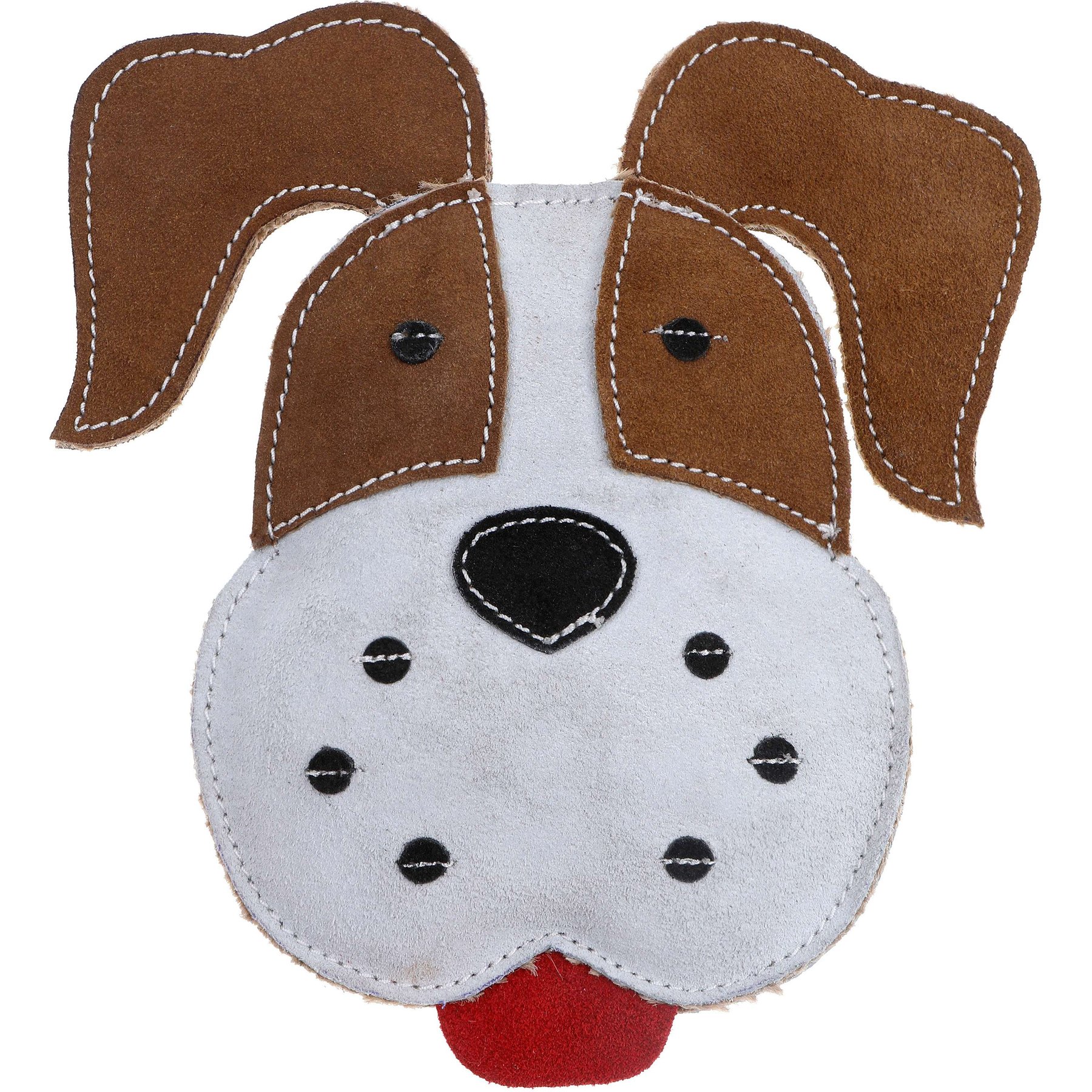 DOOG Country Tails Brown/White Face Dog Chew Toy, White/Brown