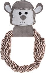 DOOG Country Tails Sheep Rope Ring Dog Chew Toy, Grey