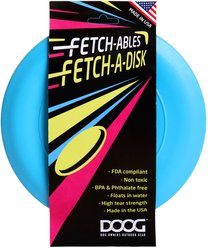 DOOG Fetch-ables Fetch-A-Disc Dog Toy, Blue slide 1 of 4