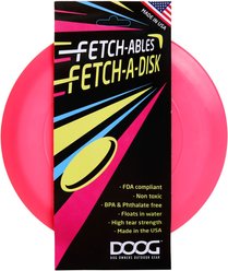 DOOG Fetch-ables Fetch-A-Disc Dog Toy, Pink