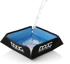 DOOG Foldable Neoprene Dog Bowl, Blue slide 2 of 3