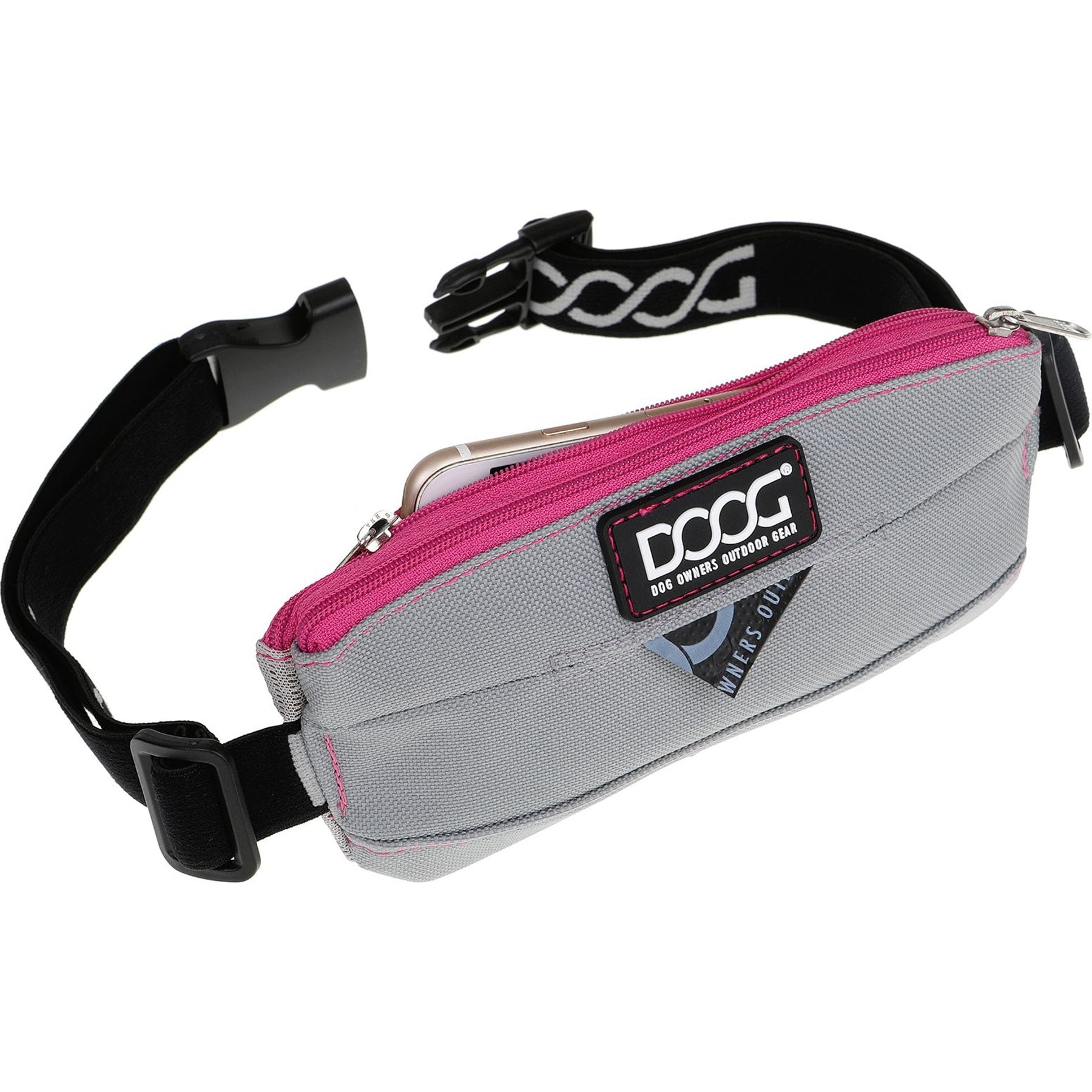 DOOG Mini Running Dog Belt, Grey/Pink