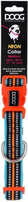 Show full view: DOOG Neoprene Beethoven Neon Dog Collar, Orange/Blue, Medium: 12 to 18-in neck, 1-in wide slide 2 of 7