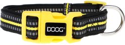 DOOG Neoprene Bolt Neon Dog Collar, Yellow/Black, Large: 16 to 24-in neck, 1.375-in wide