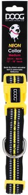 Show full view: DOOG Neoprene Bolt Neon Dog Collar, Yellow/Black, Large: 16 to 24-in neck, 1.375-in wide slide 2 of 8