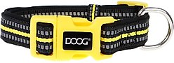 DOOG Neoprene Bolt Neon Dog Collar, Yellow/Black, X-Small: 4 to 10-in neck, 1/2-in wide