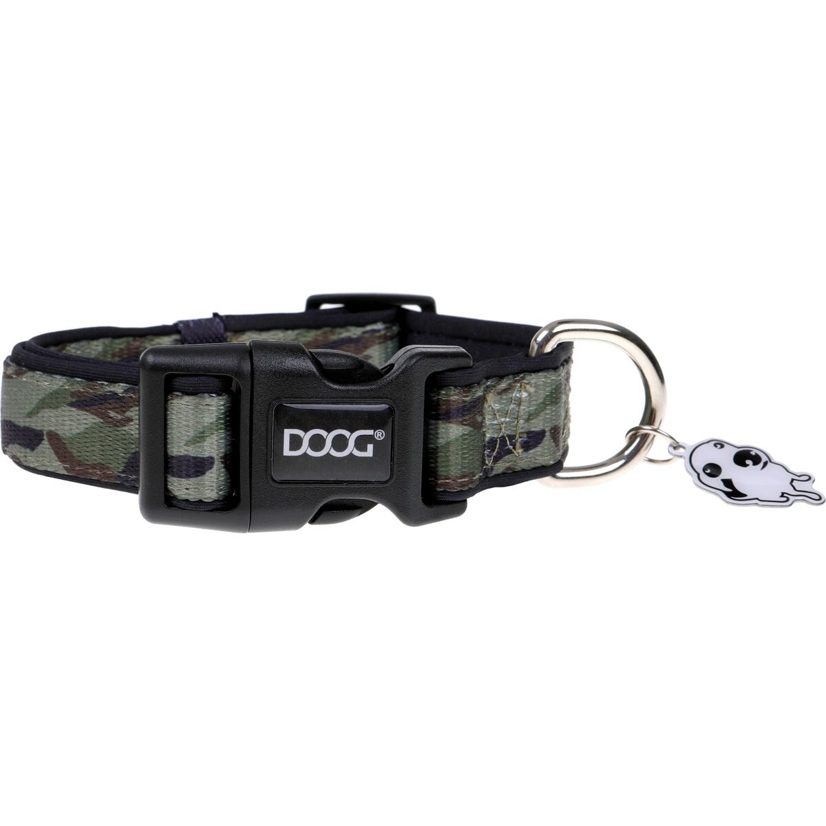 DOOG Neoprene Bruiser Dog Collar, Camo, Medium: 12 to 18-in neck, 1-in wide