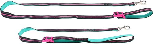Show full view: DOOG Neoprene Clip It Rin Tin Tin Dog Leash, Blue/Pink/Black, X-Large: 62-in long, 1-in wide slide 2 of 3