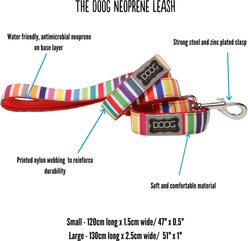 DOOG Neoprene Odie Dog Leash, Black/Purple/Yellow, Large: 51-in long, 1-in wide slide 2 of 2