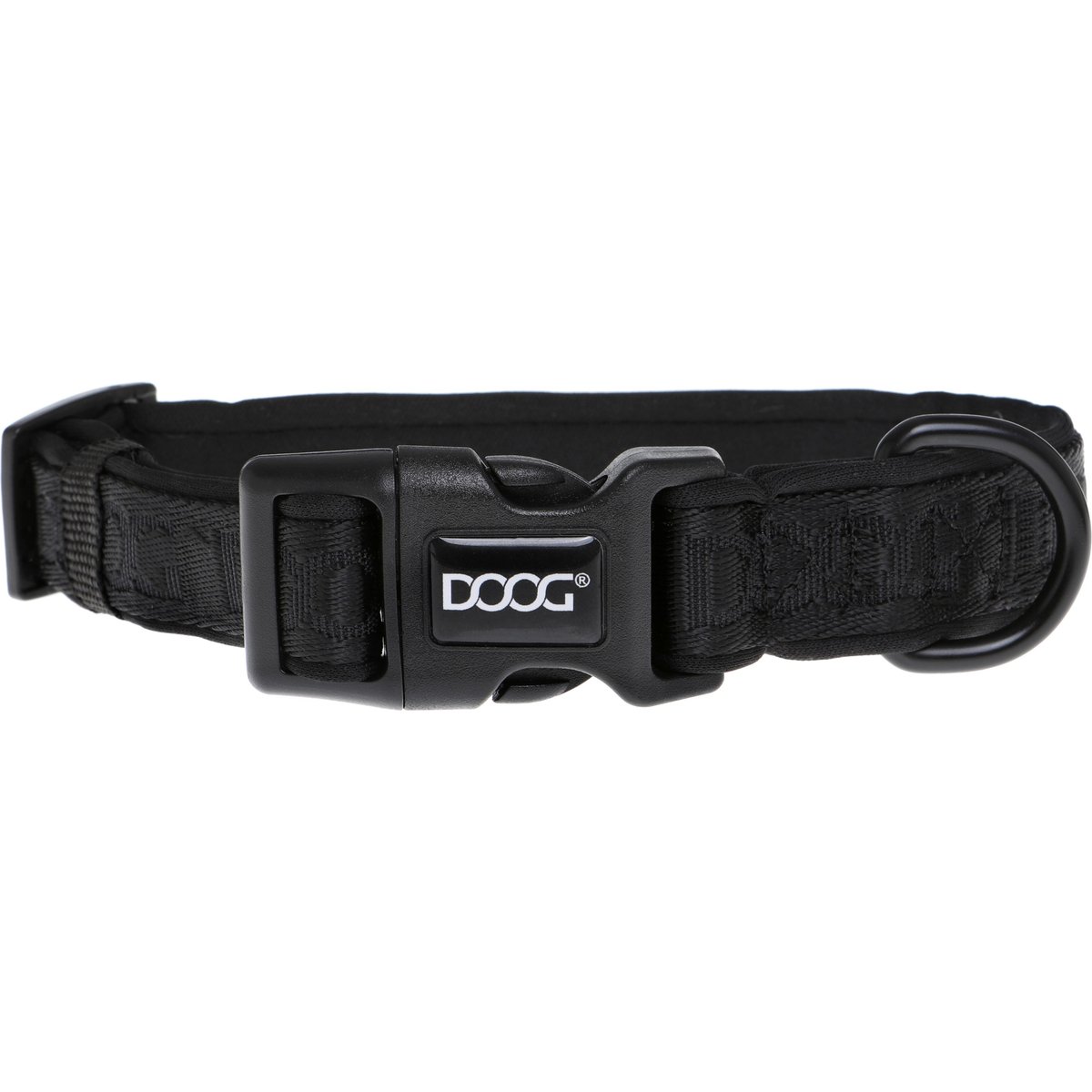 DOOG Neosport Neoprene Dog Collar, Black, X-Small: 5.51 to 9.84-in neck, 1/2-in wide