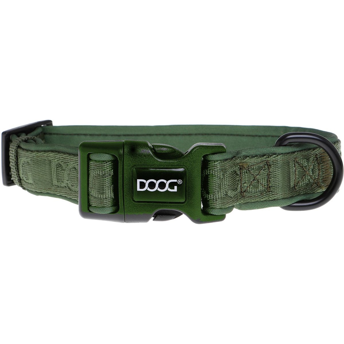 DOOG Neosport Neoprene Dog Collar, Green, Large: 16.53 to 24.4-in neck, 1.25-in wide