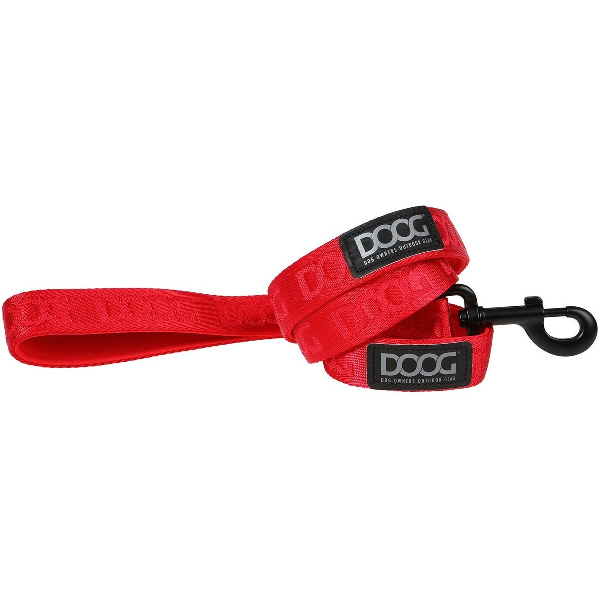 DOOG Neosport Neoprene Dog Leash, Red, Small: 47-in long, 1-in wide