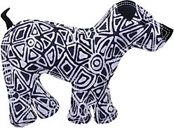 DOOG Outback Tails Desert Joey Dog Chew Toy, Black/White