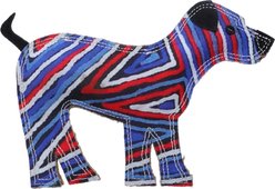 DOOG Outback Tails Desert Junior Dog Chew Toy, Red/Blue/White/Black