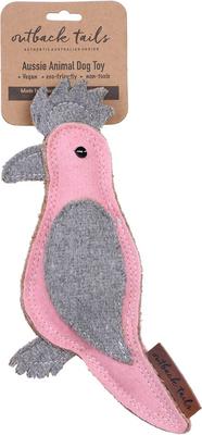 Show full view: DOOG Outback Tails Gertie Galah Felt Dog Chew Toy, Pink/Grey slide 2 of 6