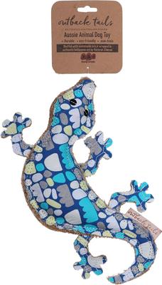 Show full view: DOOG Outback Tails Keturah Zimran Gary Goanna Dog Chew Toy, Blue/White/Grey slide 2 of 4