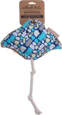 Show full view: DOOG Outback Tails Keturah Zimran Sheree the Stin Dog Chew Toy, Blue/White/Grey slide 2 of 6