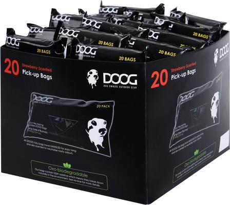 Show full view: DOOG Pick Up Dog Poop Bags with Handles, Strawberry Scented, 600 count, Black slide 2 of 2