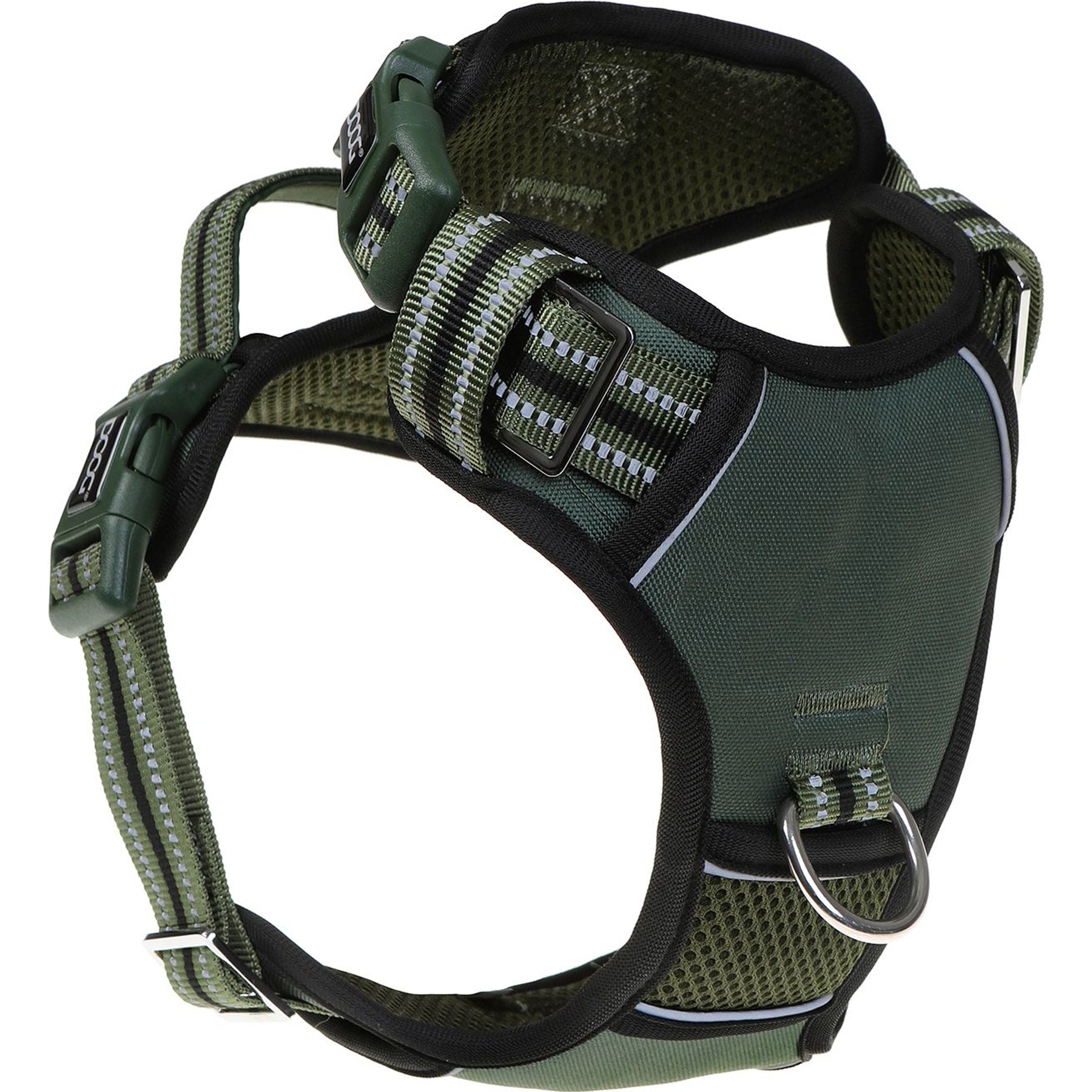 DOOG Reflective Neotech Dog Harness, Green, Medium: 16 to 22-in chest