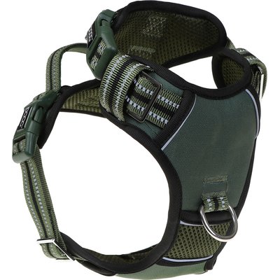 DOOG DOOG Reflective Neotech Dog Harness, Green, Medium: 16 to 22-in chest