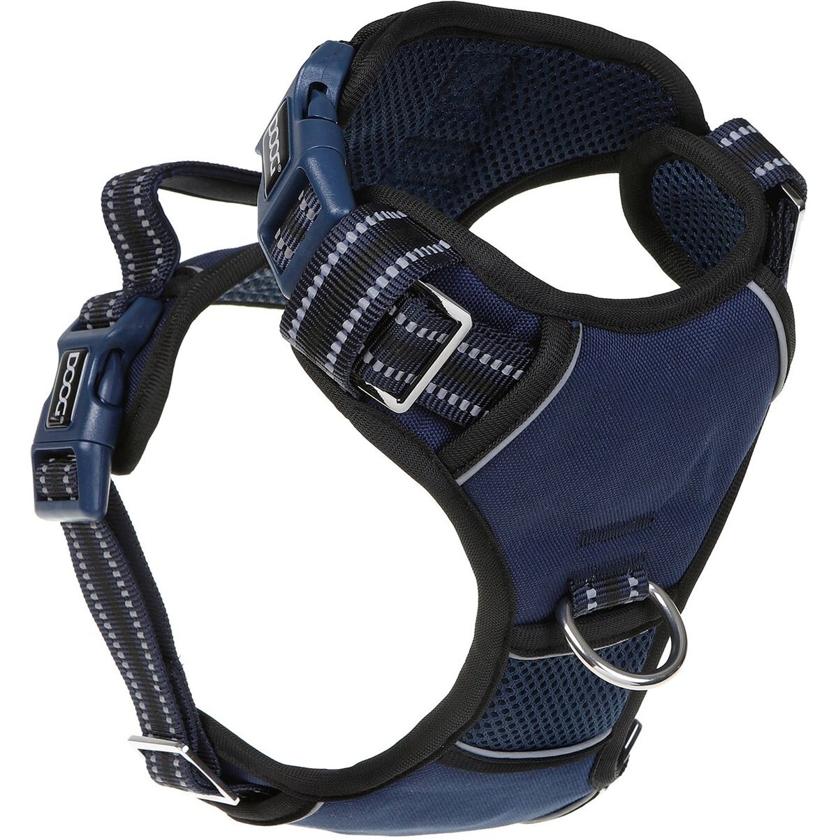 DOOG Reflective Neotech Dog Harness, Navy, Large: 19.5 to 27.5-in chest