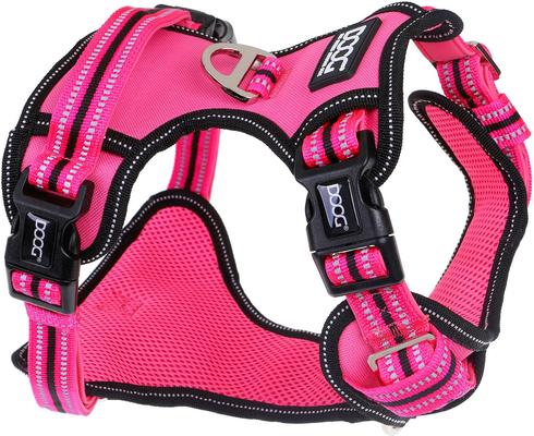 Show full view: DOOG Reflective Neotech Lady Dog Harness, Pink, Medium: 14.96 to 19.29-in chest slide 2 of 5