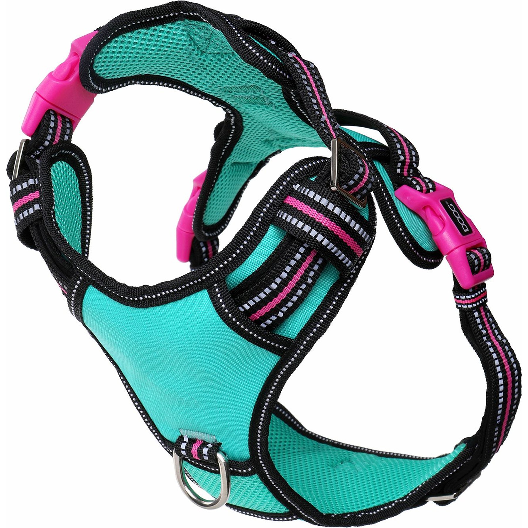 DOOG Reflective Neotech Rin Tin Tin Dog Harness, Blue/Pink/Black, Small: 11.02 to 14.56-in chest