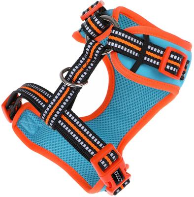 Show full view: DOOG Step In Neoflex Beethoven Neon Dog Harness, Orange/Blue, X-Large: 22.5 to 31.5-in chest slide 2 of 7