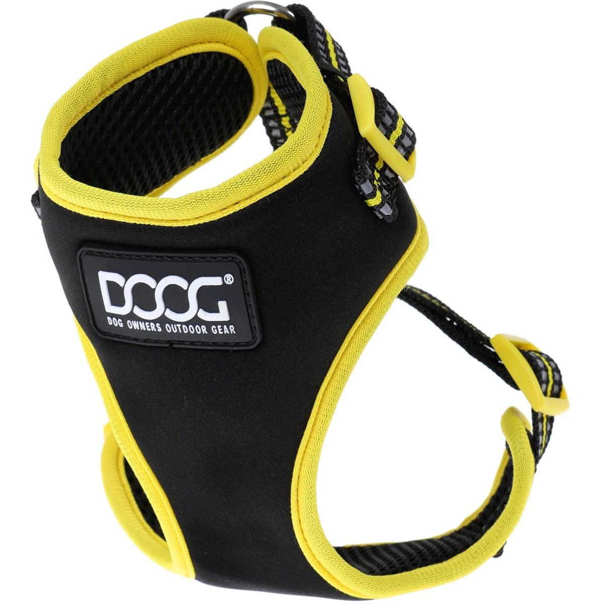 DOOG Step In Neoflex Bolt Neon Dog Harness, Black/Yellow, Small: 12.5 to 17-in chest